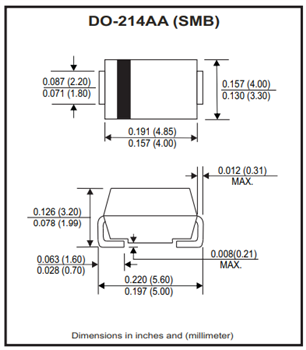 Comchip Technology SS34B-HF Schottky Barrier Rectifier